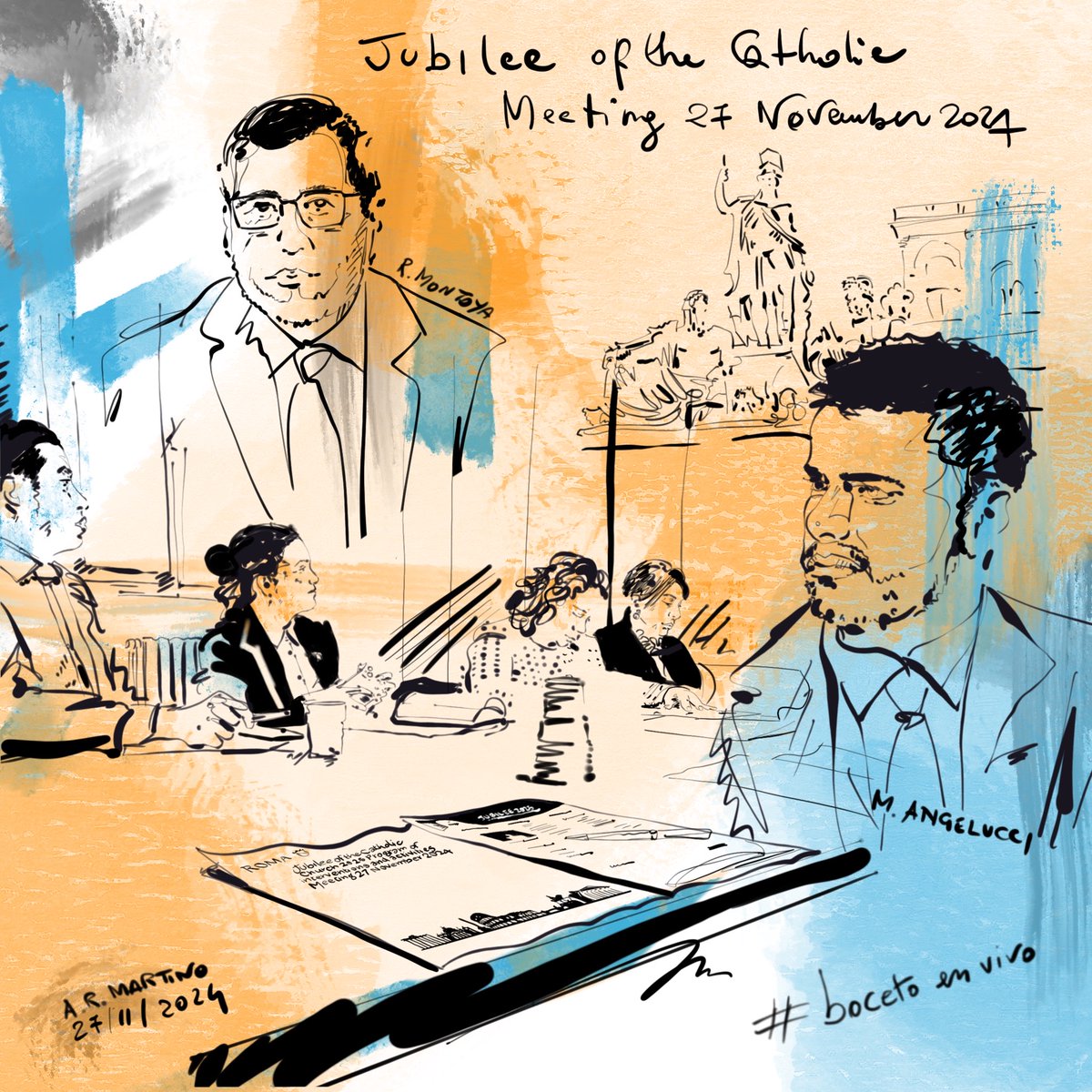 Live Drawing Event in Rome
Thanks to <a href="/NRobemontoya/">Roberto Montoya</a> 
#Jubilee2025 #meeting #mediatrendsamerica #antonellamartinorotondi