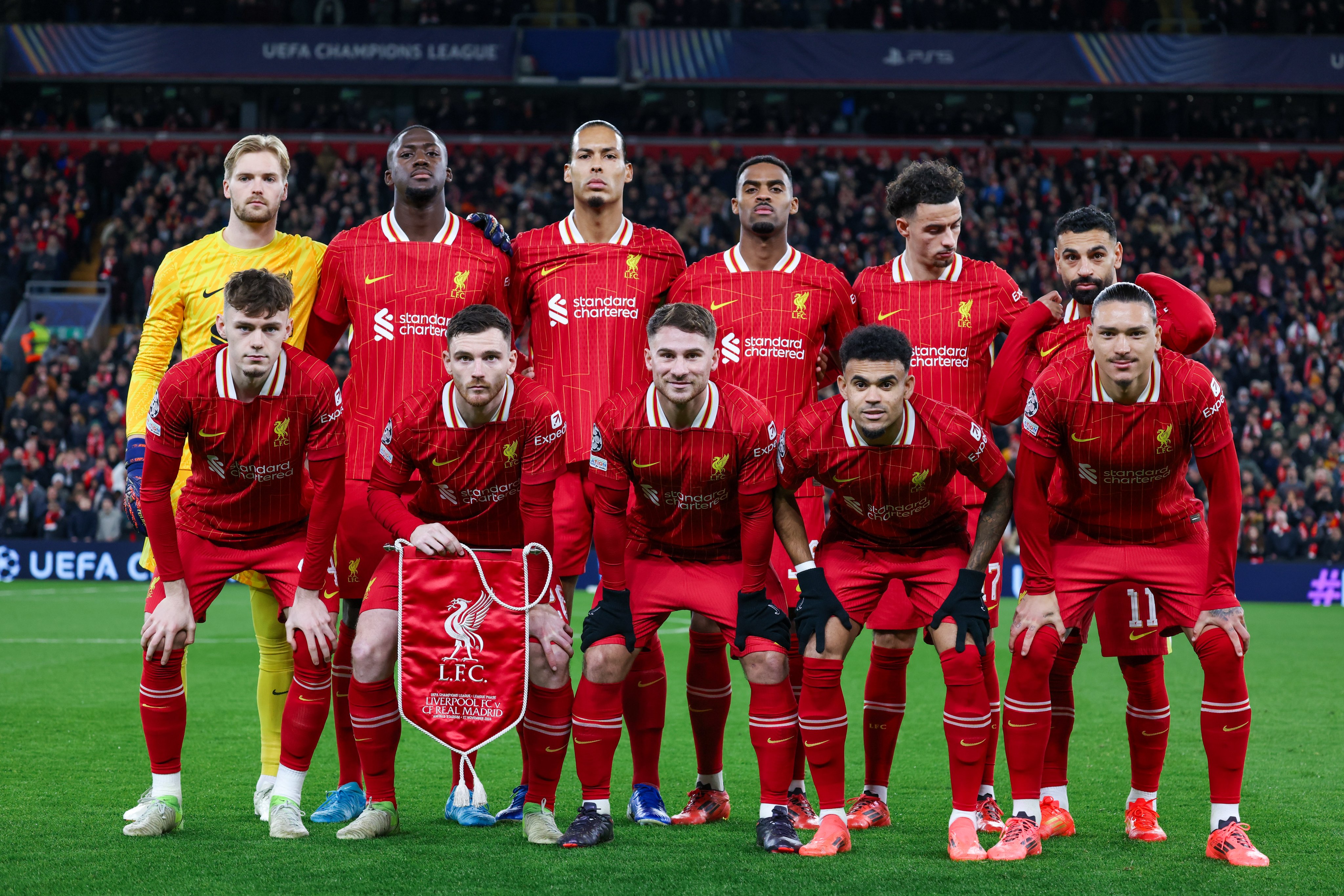 Photography of the Liverpool team ahead of Liverpool vs Real Madrid.