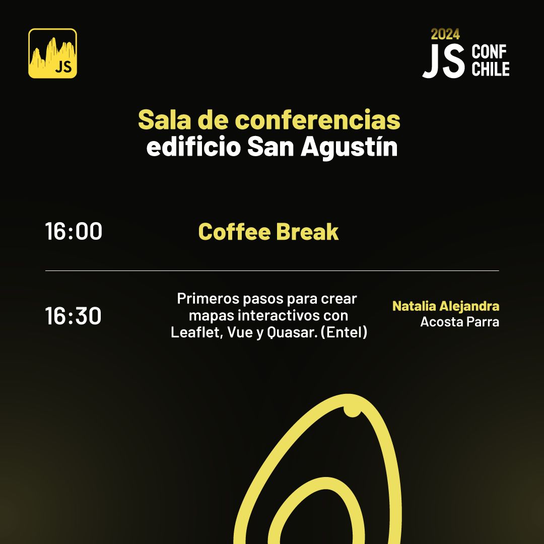 jsconfcl's tweet image. ¡Workshops JSConf Chile 2024! 🎉
¿Listo para un día de aprendizaje práctico? 🔧✨
Las inscripciones para los workshops se abrirán este sábado a las 12 PM. ¡No pierdas tu lugar, los cupos son limitados!