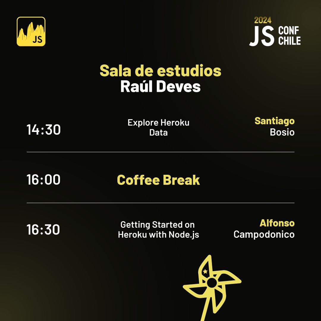 jsconfcl's tweet image. ¡Workshops JSConf Chile 2024! 🎉
¿Listo para un día de aprendizaje práctico? 🔧✨
Las inscripciones para los workshops se abrirán este sábado a las 12 PM. ¡No pierdas tu lugar, los cupos son limitados!
