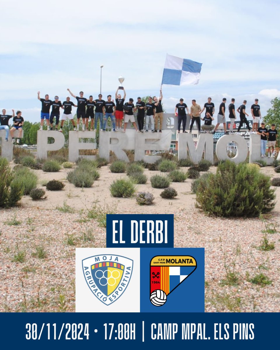 TORNA EL DERBI.

Després de 7 temporades ens tornem a enfrontar al Moja en el derbi olerdolenc.

Us esperem a tots aquest dissabte per animar-nos! Som-hi Molanta! 💙🤍

#Arlequinats #Molanta #CFPSPM #3cat13