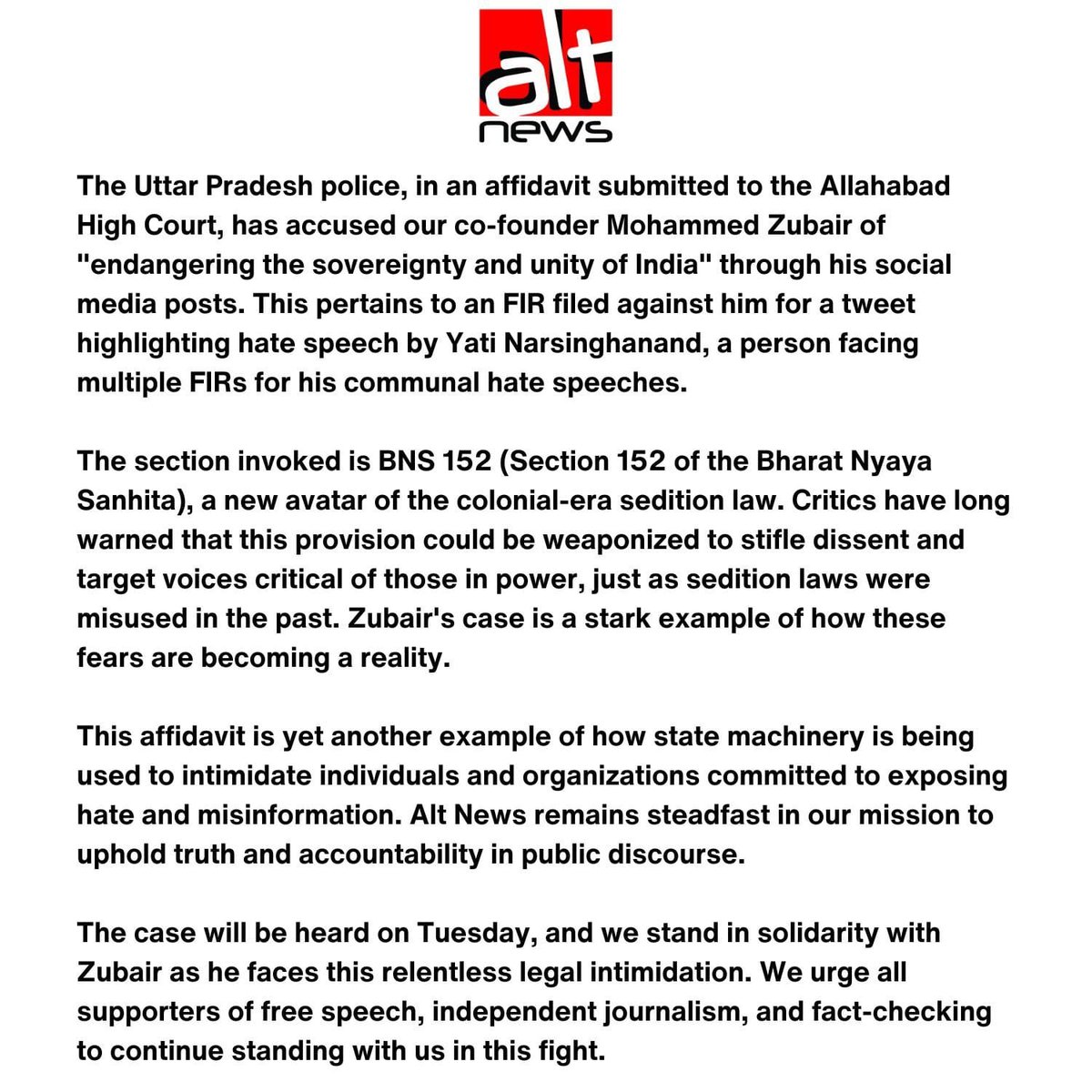 HateDetectors's tweet image. Reporting Hate Speech is not a crime.

RT if you agree!
#IStandWithZubair