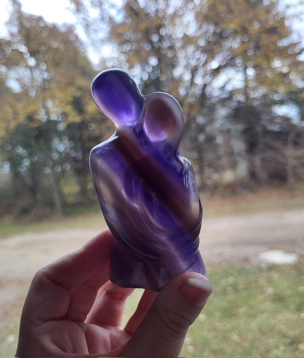 Fluorite Couple Carving💜
