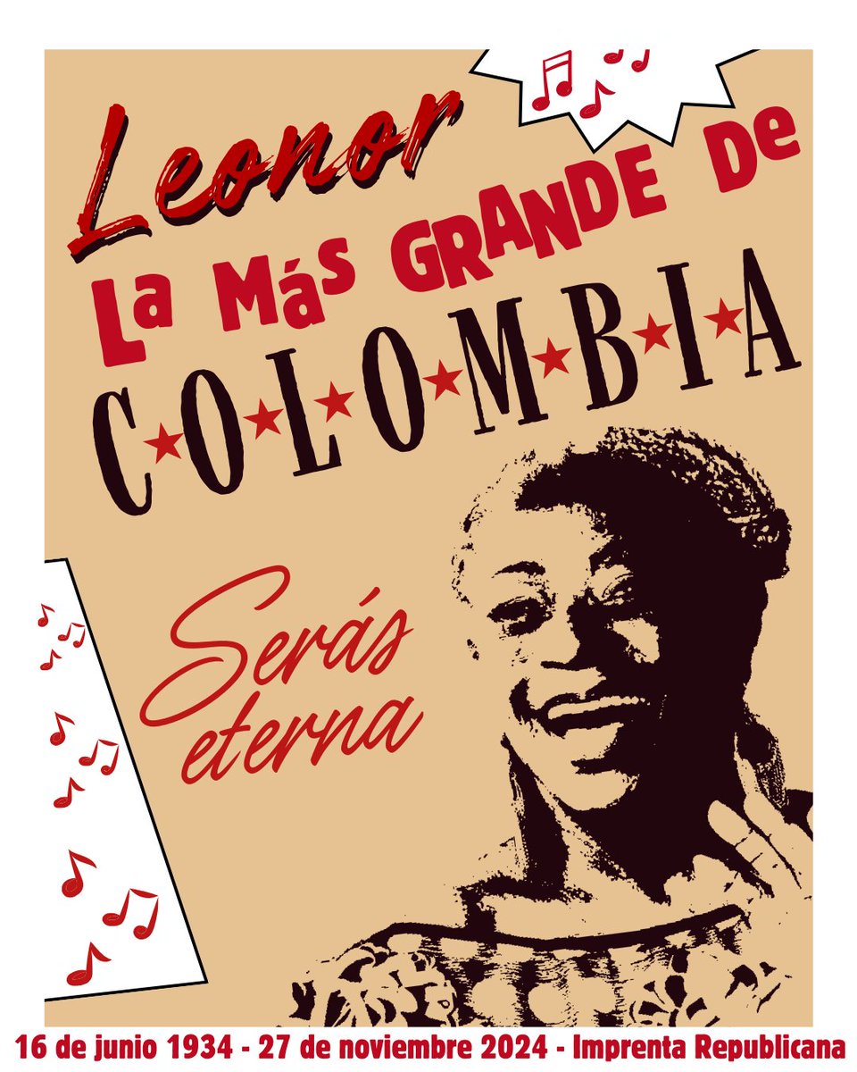 Gracias por tanta belleza y amor por la música colombiana

Serás eterna Leonor González Mina.