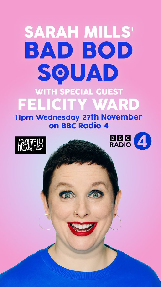 Sarah Mills (@sazzymills) on Twitter photo Next episode of Sarah Mills’ #BadBodSquad is out tonight, 11pm, Radio 4. With very special guest: the wonderful <a href="/felicityward/">Felicity Ward</a> Next episode of Sarah Mills’ #BadBodSquad is out tonight, 11pm, Radio 4. With very special guest: the wonderful <a href="/felicityward/">Felicity Ward</a>