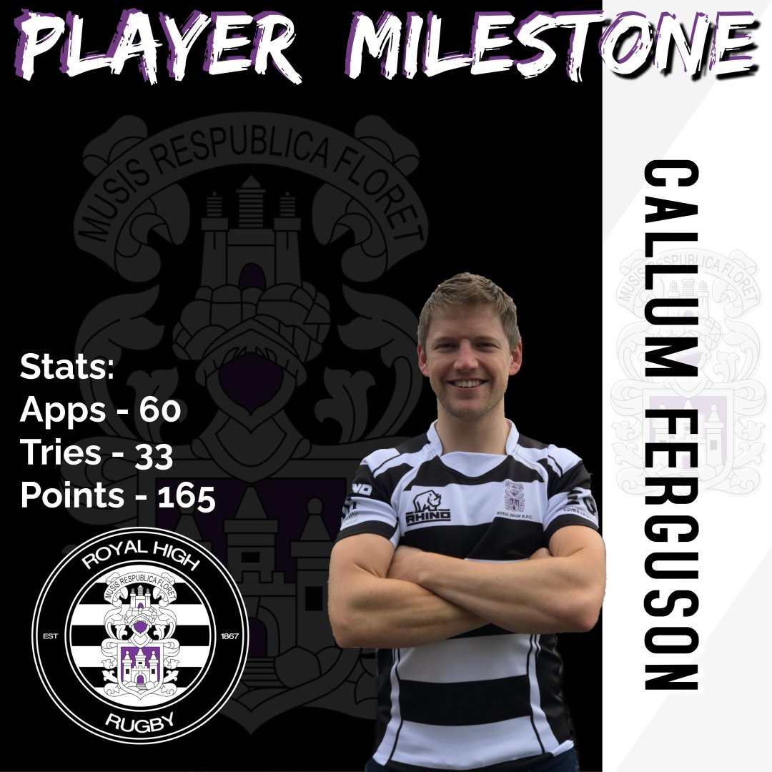 Mr Ferguson makes it 60 appearances for the club. Decent strike rate on the tries!