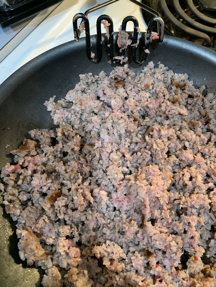 Anyone else use a potato masher to crumble sausage?