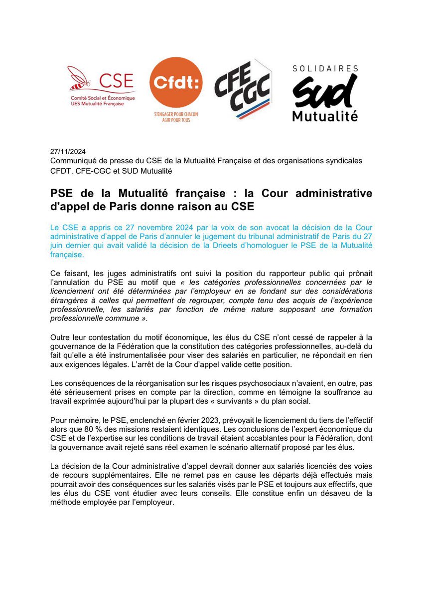 CSE de la Mutualité Française tweet media