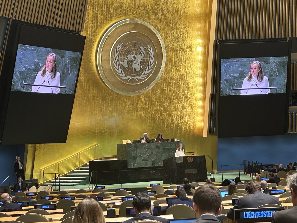 Yesterday, #KingdomNL’s <a href="/LiseGvH/">Lise Gregoire-van Haaren</a> spoke for #Benelux at UNGA debate on Sudan after Russia’s veto. SC PoC resolution would have strengthened civilian protection and supported political, humanitarian efforts. 

All must act for the Sudanese people, to end hostilities and save lives.