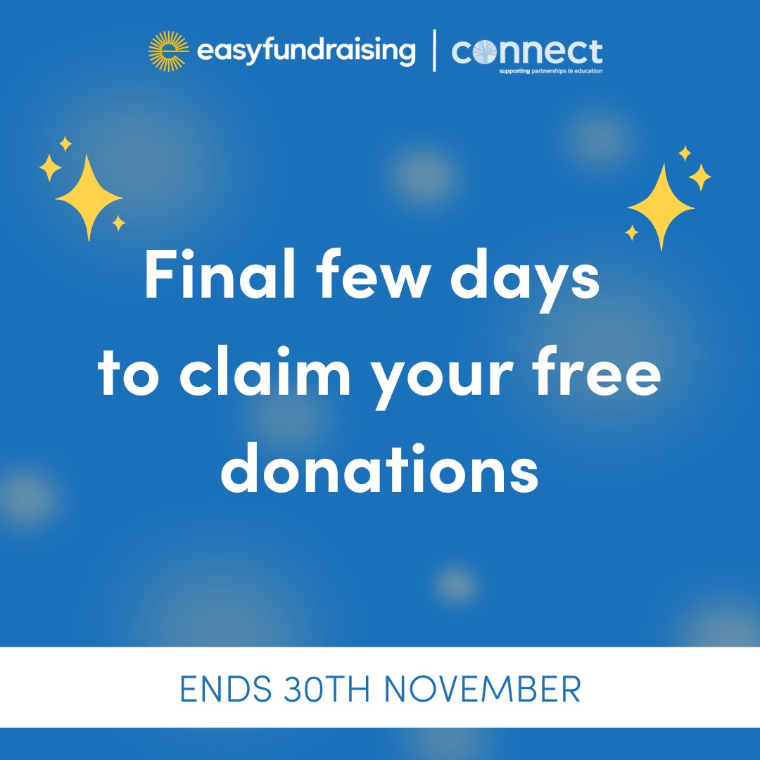 Parent-run groups &amp; Connect Members! Final few days to claim your £1 donations! Don’t miss out on £1 donations for every person who signs up to easyfundraising to support your parent-run group: efraising.org/GzuwIKHnOG