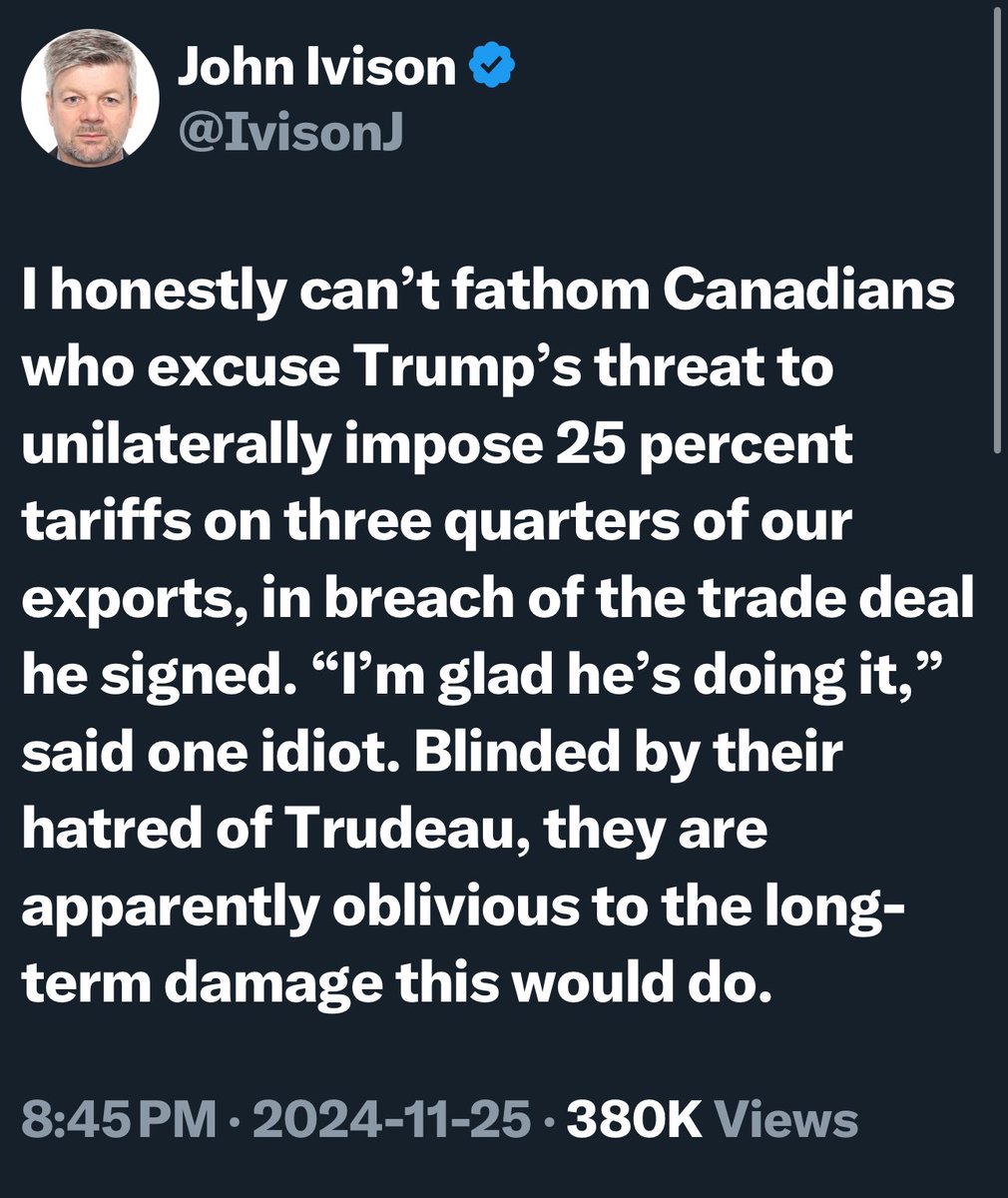 This is <a href="/IvisonJ/">John Ivison</a> and either he’s dumb AF or pretending he doesn’t understand political leverage and negotiations.
