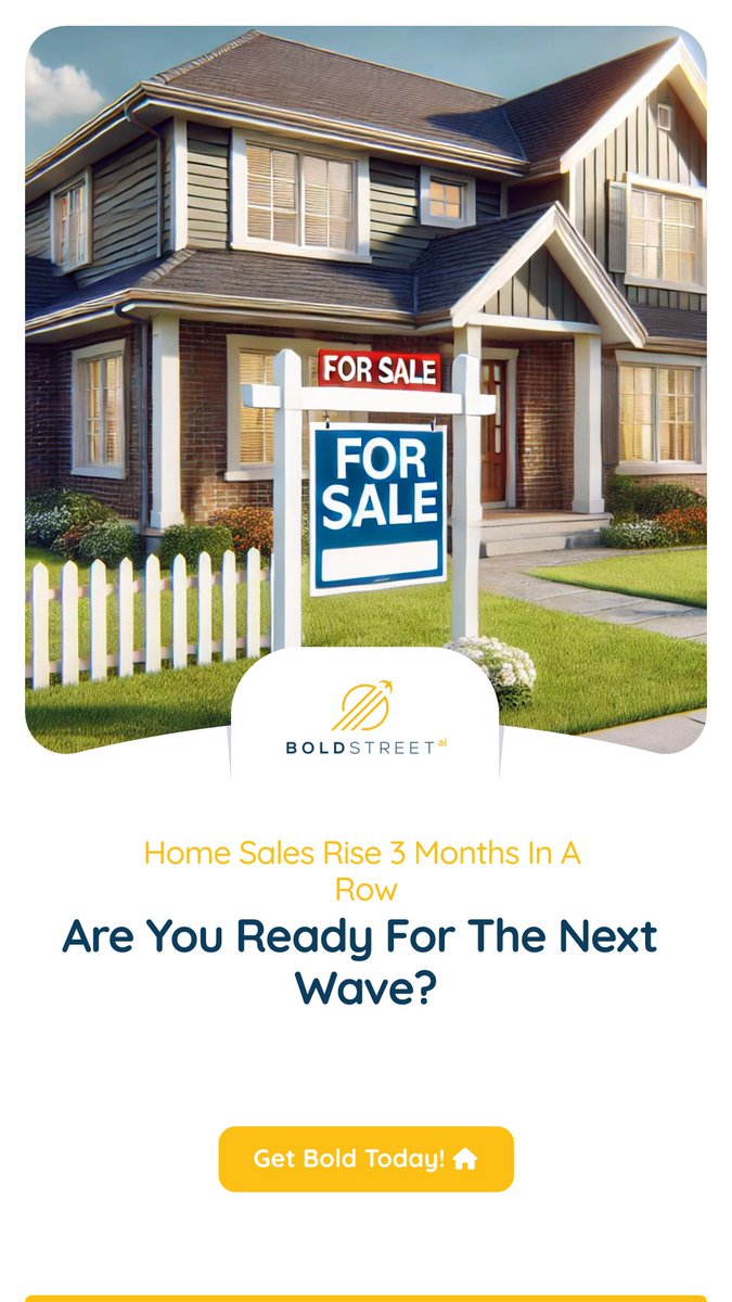 BoldStreetAI's tweet photo. Pending home sales rise 3 months in a row... the next real estate wave is coming. The Future is BOLD! https://t.co/HknOTz7m2P https://t.co/FXClxp9hBC