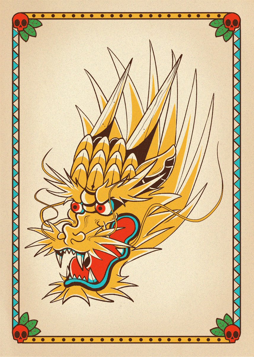 mattcornishart's tweet photo. Flash dragon print and sticker,
Stay groovy.
#art #flashart #illustrationart #illustration #stickers https://t.co/E4RDD6u7rO