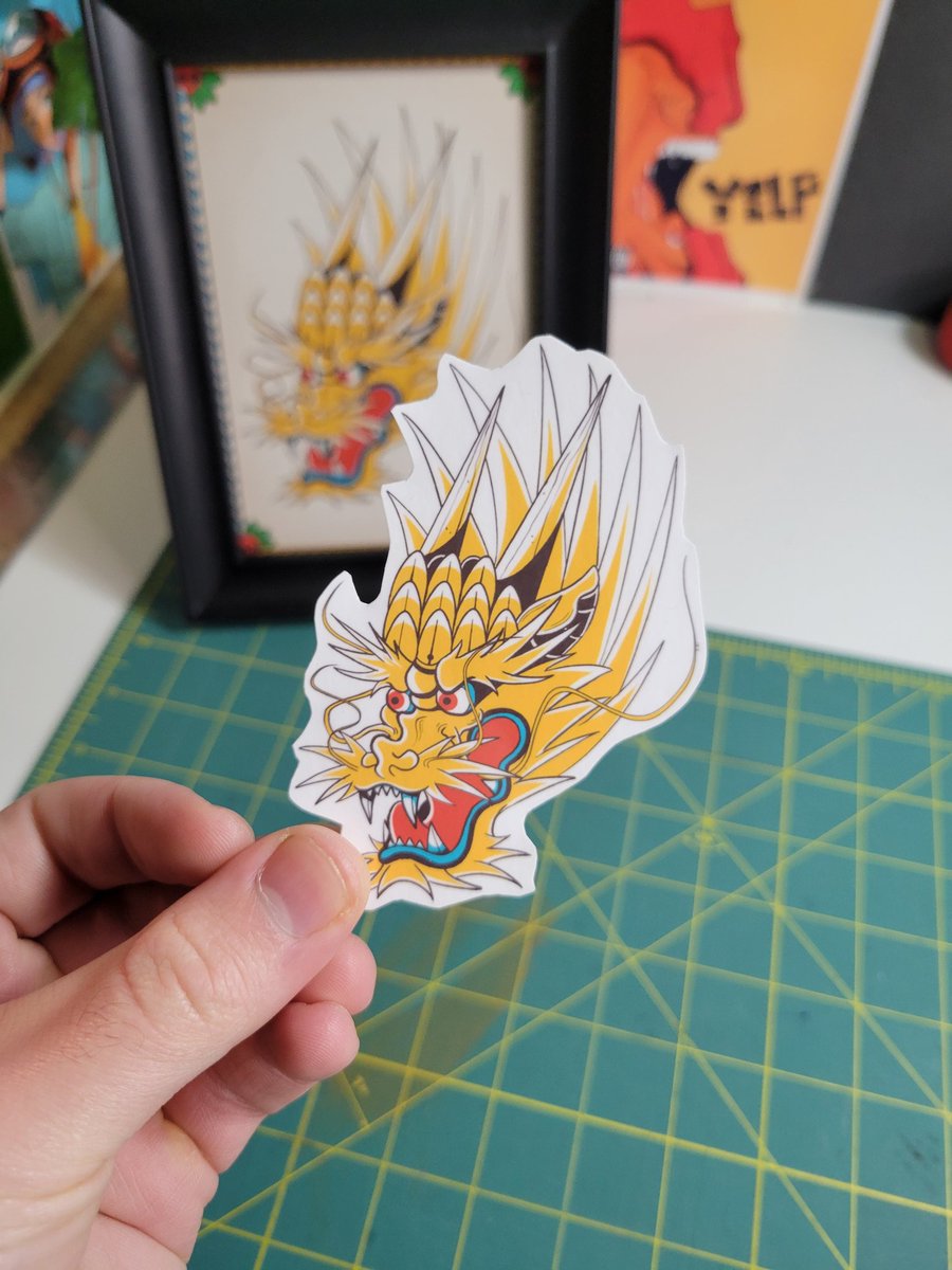 mattcornishart's tweet photo. Flash dragon print and sticker,
Stay groovy.
#art #flashart #illustrationart #illustration #stickers https://t.co/E4RDD6u7rO