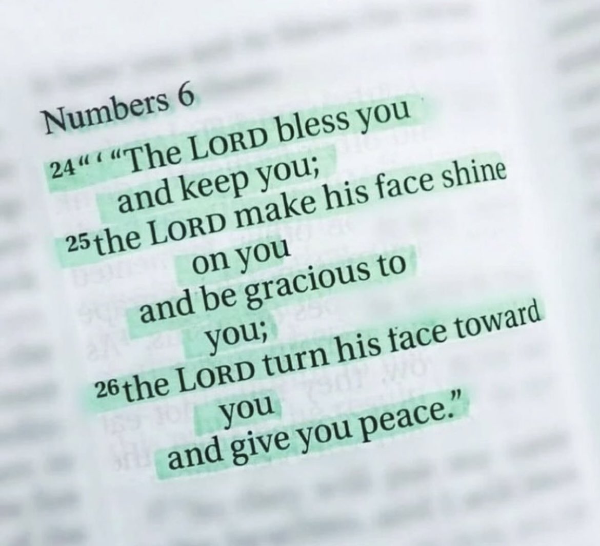 EricanSA's tweet photo. Numbers 6:24-26 ♥️ https://t.co/bj1BsUPCmC