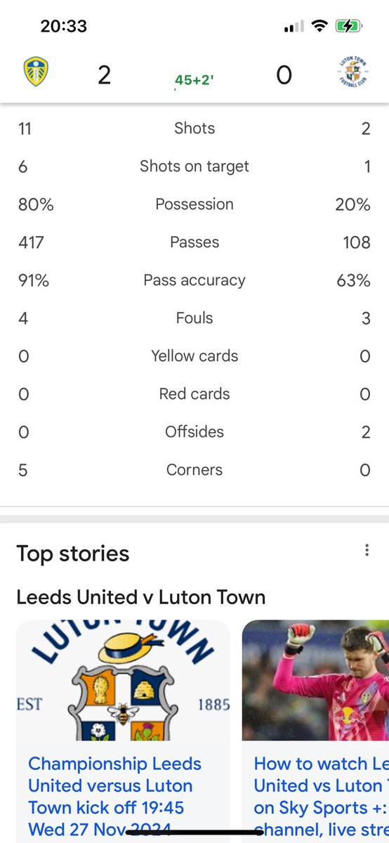 Ls11_Lowfields's tweet photo. Another relegated premier league club getting battered. Let’s keep it up and get more goals. #LUFC #MOT
#LEELUT 💙💛🤍 https://t.co/7dhkducbqh