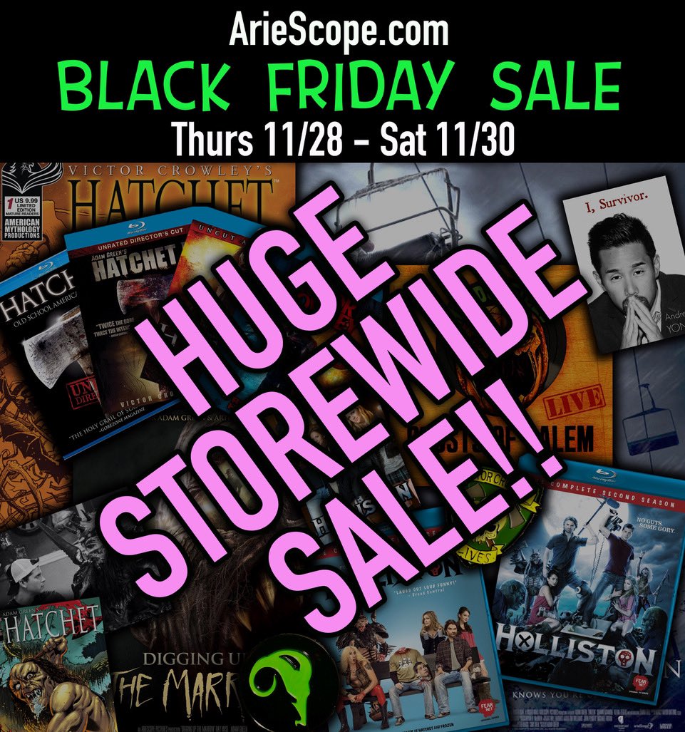 ArieScope’s annual BLACK FRIDAY sale has begun! Huge discounts on almost everything in our store now through Saturday (11/30)! Visit: ArieScope.com