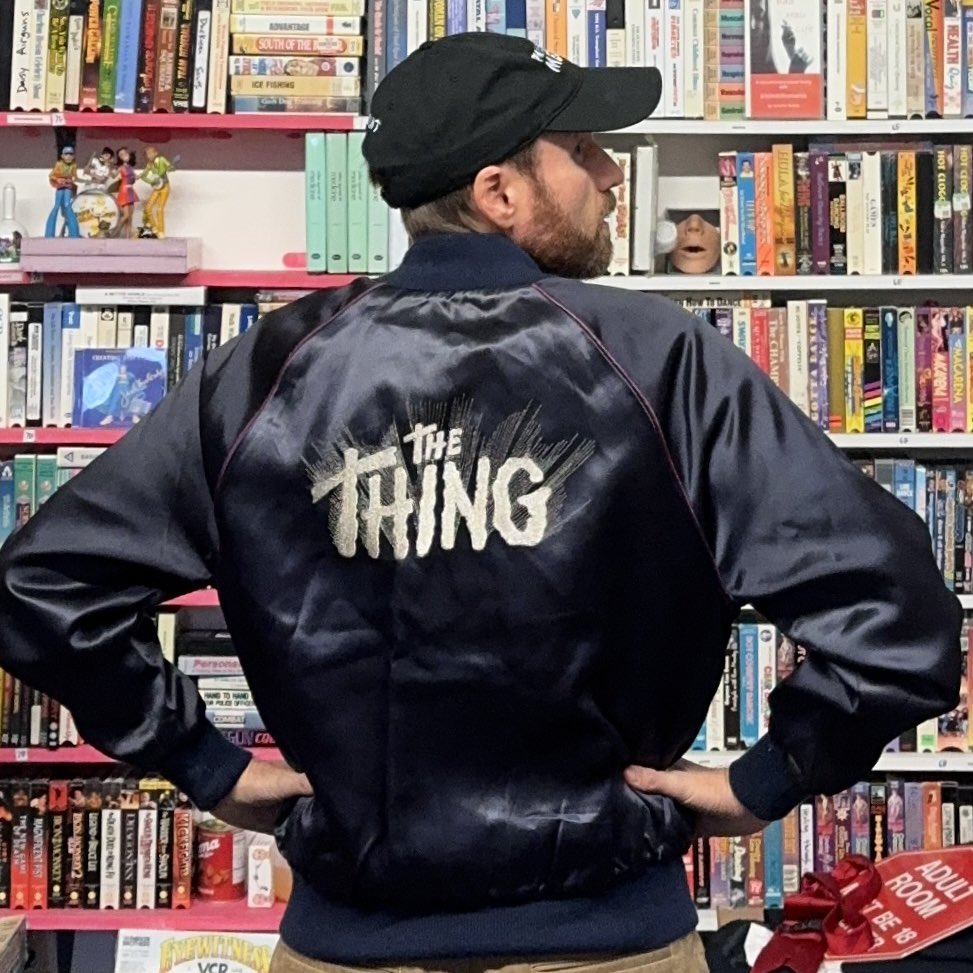 Trust no one EXCEPT FOR Bri and Jason, who sent me this gorgeous crew jacket from John Carpenter’s The Thing! Come see and try on this jacket and more at the Museum of Cast &amp; Crew Jackets pop-up in the coming weeks. castandcrewjackets.com