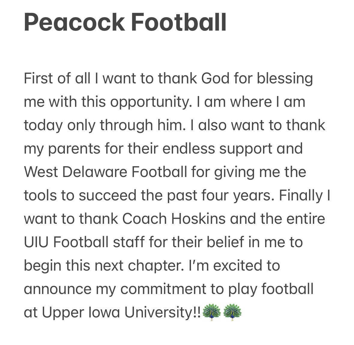 Seth Jackson (@sethjack4020) on Twitter photo Committed!!π¦π¦
#cockpower #sledge
<a href="/Coach_Hoskins/">Jason Hoskins</a> <a href="/CoachParling/">Heath Parling</a> <a href="/TaylorMarkhus/">Markhus Taylor</a> <a href="/CoachMattVargas/">Matt Vargas</a> <a href="/WestDelawareFB/">West Delaware Football</a> Committed!!π¦π¦
#cockpower #sledge
<a href="/Coach_Hoskins/">Jason Hoskins</a> <a href="/CoachParling/">Heath Parling</a> <a href="/TaylorMarkhus/">Markhus Taylor</a> <a href="/CoachMattVargas/">Matt Vargas</a> <a href="/WestDelawareFB/">West Delaware Football</a>