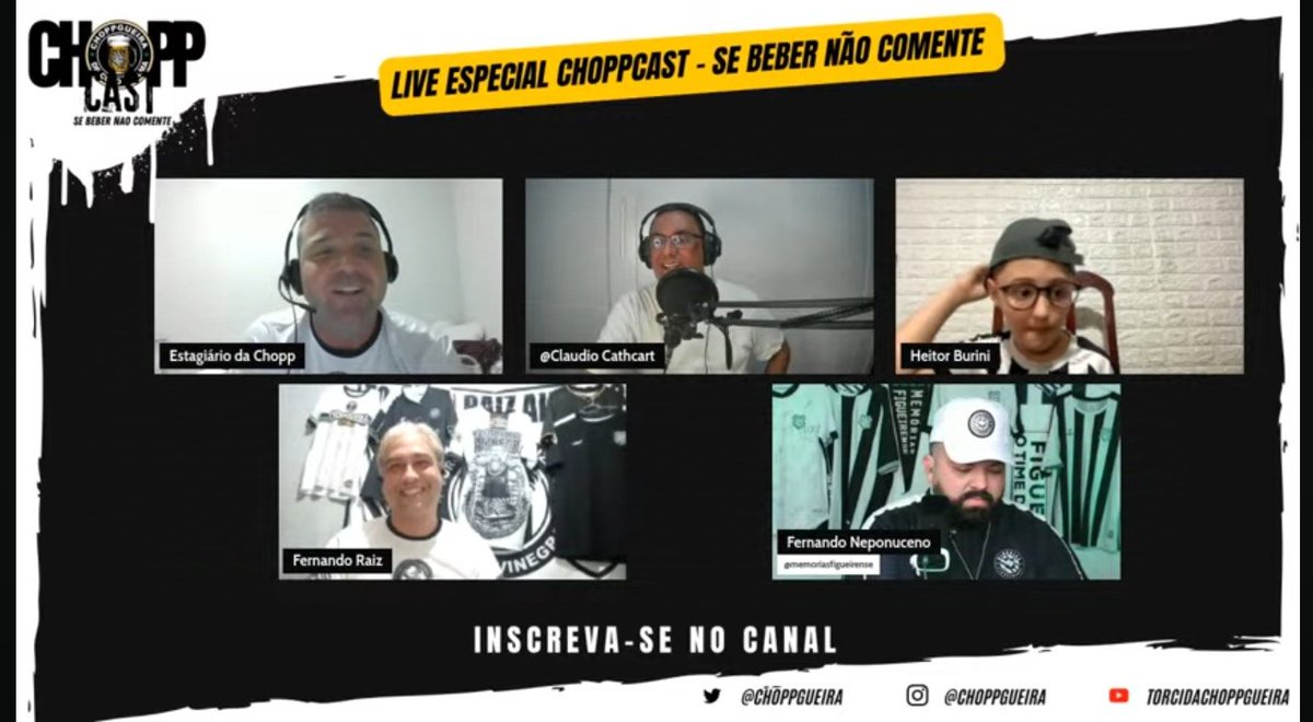 Foi uma Grande Honra participar de uma Live gigantesca hoje.

Obrigado pelo convite <a href="/TOCHOPPGUEIRA/">TORCIDA ORGANIZADA CHOPPGUEIRA</a> através do meu amigo <a href="/KamersLeonardo/">Leonardo kamers</a> .

Quero agradecer aos amigos de bancada <a href="/ClaudioCathcart/">Claudio Cathcart</a> , @oheitorburini e o grande Fernando do @MemoriasFig que também faz um trabalho show.