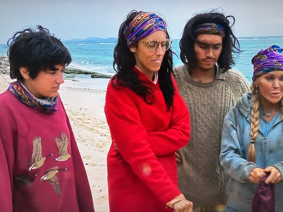 Whats with the Fiji weather this season? Everyone is in winter coats and heavy sweaters and sweatshirts. #SURVIVOR #Survivor47