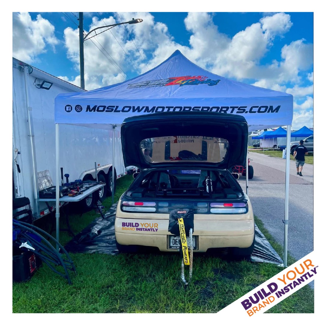 Moslow Motorsports count on Impact to keep their car and tea protected! 👍🏼

#CanopiesUSA #CustomCanopy #CanopySolutions #Canopy #CustomPrint #TableCover #Banner #Inflatables #Flags #Signage #Fencing #MediaWall #MoslowMotorsports #TurboPower #FastCars #DriveSmart