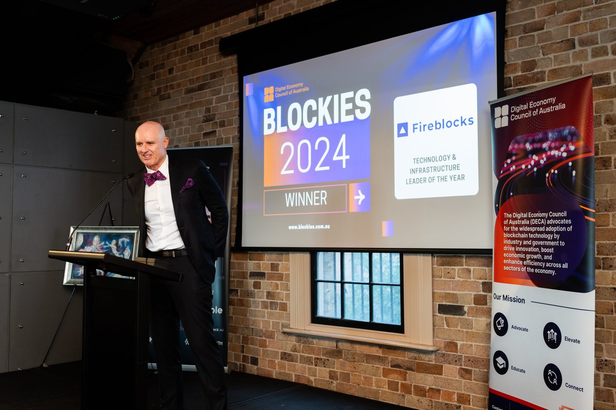 Big congratulations to all our Upside members who took out a "Blockies" award last week in Sydney 🙌

Our award winners: 

🏆 <a href="/blockearner/">Block Earner</a> - Financial Services Innovator of the Year 
🏆 <a href="/FireblocksHQ/">Fireblocks</a> - Technology and Infrastructure Leader of the Year
🏆 <a href="/bensimpsonau/">Ben Simpson</a> - Community