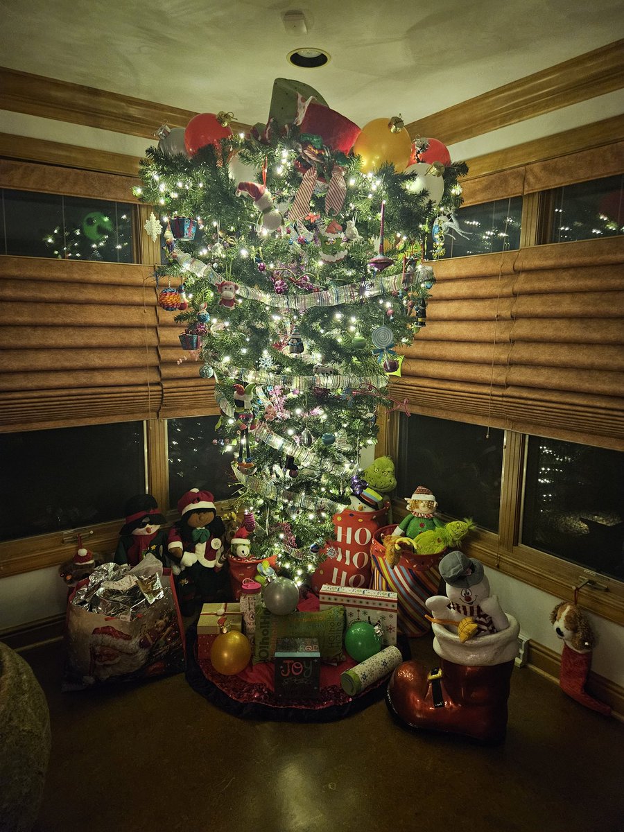 CharlieBatch16's tweet photo. Holiday season is officially underway. As your mind wonders looking at this picture, just know, nothing is wrong with your phone. You are seeing this picture correctly 😁 #UpsideDownTree https://t.co/kfRpYm4UNE