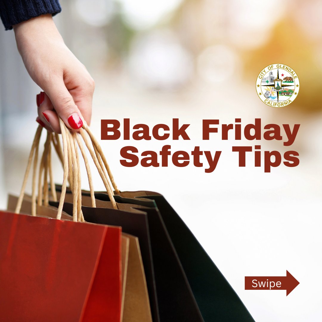 MyGlendale's tweet photo. Stay safe this Black Friday 🛍️✨ Check out
these essential tips for a secure shopping weekend! https://t.co/OYaZuEHObu