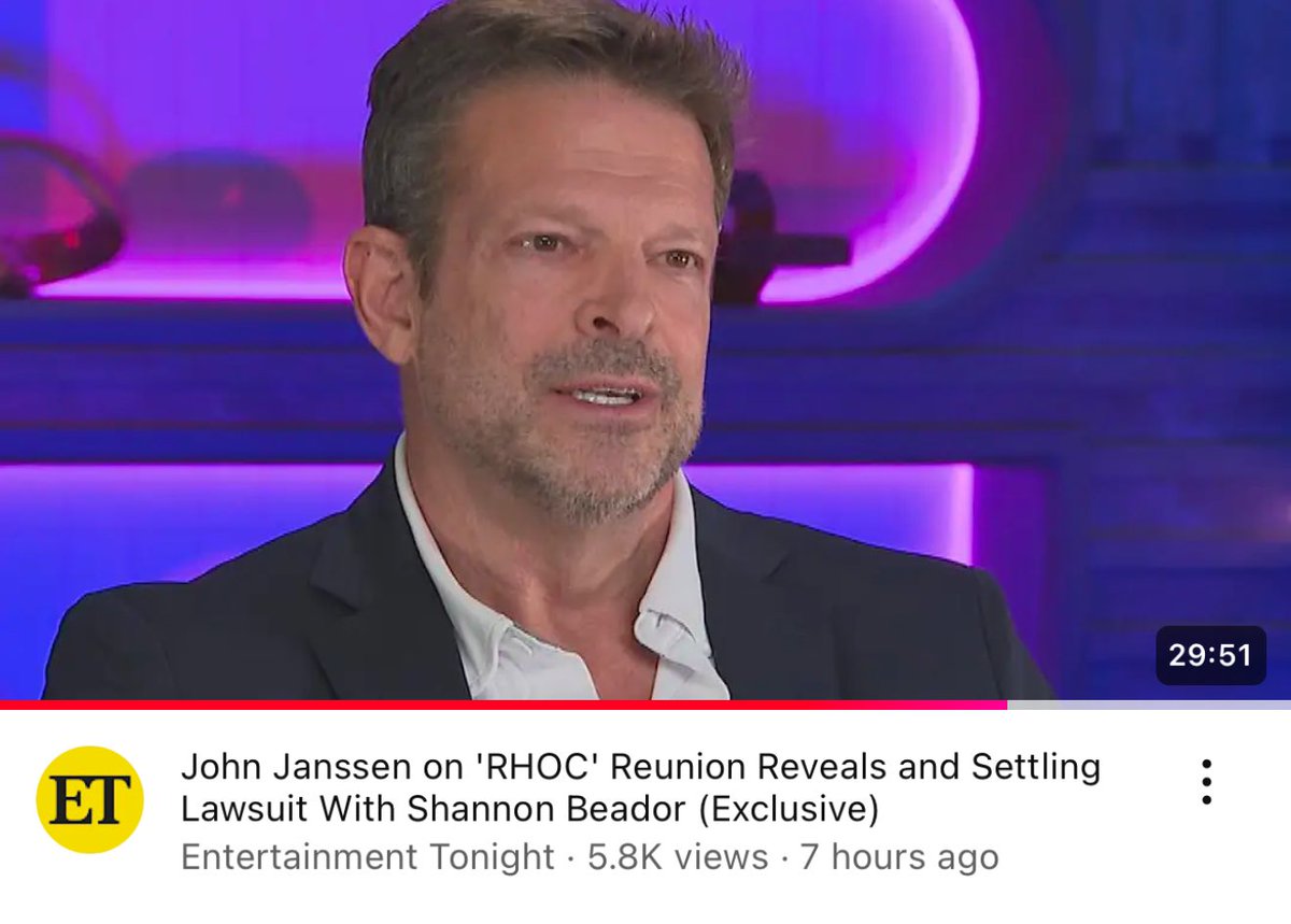 Nearly 30 minute interview with Entertainment Tonight for the man that doesn’t want to be famous. 

This is why Shannon wanted a non disparagement agreement #RHOC
