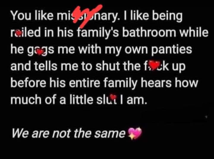 ShadowOfDoubt_'s tweet photo. There’s nothing wrong with missionary though, no hate 🤷🏼‍♀️😂 https://t.co/9f72TRv71E