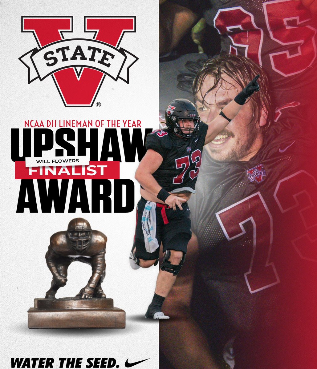 Valdosta State Football (@vstate_football) on Twitter photo Congrats to our Center <a href="/will_flowers5/">Will Flowers</a> for being named a finalist for the Gene Upshaw Award, which is awarded to the best lineman in Division 2 football‼️
#WTS #DOG #ISO Congrats to our Center <a href="/will_flowers5/">Will Flowers</a> for being named a finalist for the Gene Upshaw Award, which is awarded to the best lineman in Division 2 football‼️
#WTS #DOG #ISO