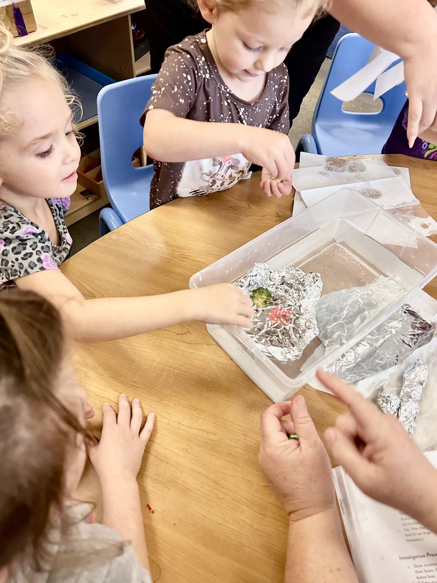The #LittleBruins in the  classroom with Jennifer Vowels <a href="/ceciliavalley/">Cecilia Valley Elementary</a> discussed “buoyancy” before exploring why the frogs jumped off the log.🪵🐸 The scholars worked as a team to make a raft that would float with 5 frogs. 🛶 #HCSDifferenceMakers #HCSPreschool #STEMLearning