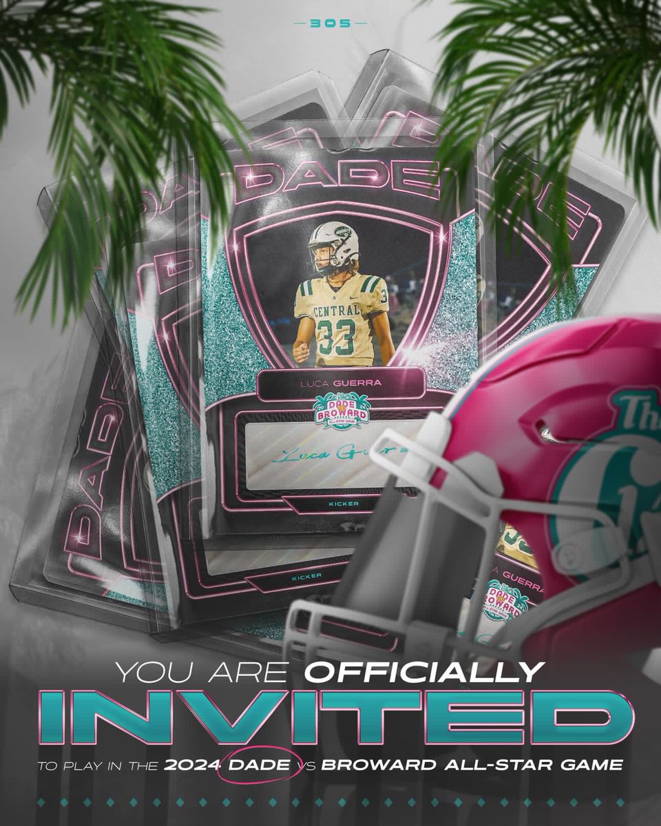 Luca Guerra (@lucag2025) on Twitter photo Thankful to be invited to represent the 305 (Miami-Dade) at this years <a href="/CribClassic/">Crib Classic</a> vs Broward <a href="/CoachJube/">Coach Jube Joseph</a> <a href="/RocketsCentral/">Central Rockets</a> <a href="/JerryRecruiting/">Rising Stars</a> <a href="/KohlsHighlights/">Kicking, Punting, Long Snapping Highlights</a> <a href="/larryblustein/">Blustein Recruiting</a> <a href="/UDC_Recruits/">Underdog Recruits + Consulting</a> <a href="/CoachTonyBugeja/">4th Down Solutions</a> <a href="/OKC_kicking/">OKC_kicking</a> <a href="/EraPrep/">New Era Prep</a> <a href="/305Sportss/">305 Sports</a> Thankful to be invited to represent the 305 (Miami-Dade) at this years <a href="/CribClassic/">Crib Classic</a> vs Broward <a href="/CoachJube/">Coach Jube Joseph</a> <a href="/RocketsCentral/">Central Rockets</a> <a href="/JerryRecruiting/">Rising Stars</a> <a href="/KohlsHighlights/">Kicking, Punting, Long Snapping Highlights</a> <a href="/larryblustein/">Blustein Recruiting</a> <a href="/UDC_Recruits/">Underdog Recruits + Consulting</a> <a href="/CoachTonyBugeja/">4th Down Solutions</a> <a href="/OKC_kicking/">OKC_kicking</a> <a href="/EraPrep/">New Era Prep</a> <a href="/305Sportss/">305 Sports</a>