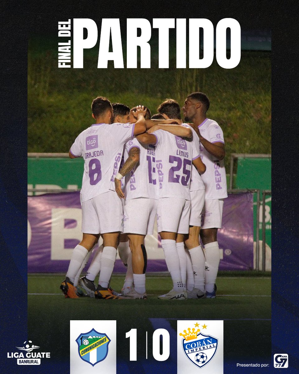 🏁 FP Comunicaciones FC | 1 | 🆚 | 0 | Cobán

Diego Casas 47’ ⚽

Presentado por: <a href="/gana777gt/">Gana777</a> 

#Apertura2024 | #VamosCremas