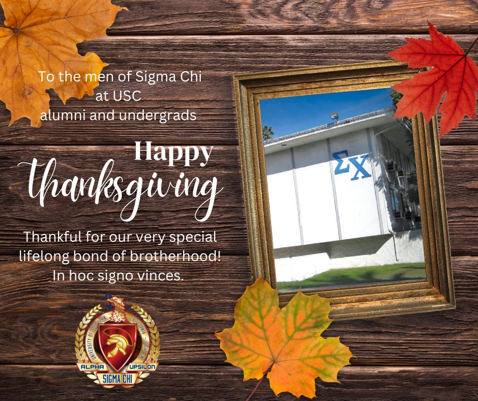 TrojanSigs's tweet photo. Thankful to all Sigma Chis for our lifelong brotherhood.  #sigmachi #inhoc #fighton https://t.co/ughlX7ifew