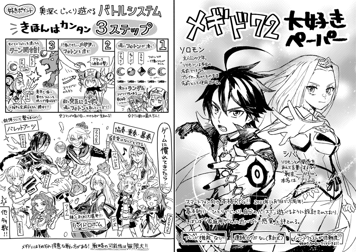 ちょっと情報古いところがありますが、以前リクエストで作ったメギド大好きペーパー載せておきます 