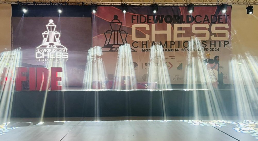 The 2024 World Cadet Chess Championship concluded in Montesilvano, Italy, after eleven thrilling rounds of competition across six tournaments. 

Outstanding young talents emerged as champions in each section: 

Girls U8: 🇨🇳 Chen Zhihan 9.5/11
Open U8: 🇮🇳 Reddy Adulla Divith 9/11