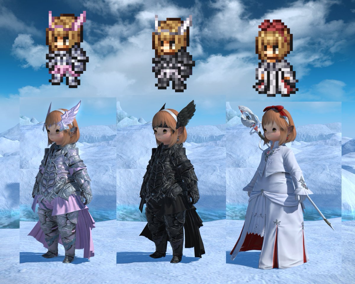 Look at this potato sprites. LOOK AT THEM!

<a href="/BbBmight/">BoTheMighty</a> did those ones. Thanks bud.

Also I did not align them right on the picture ><

#FFXIV #lalafell