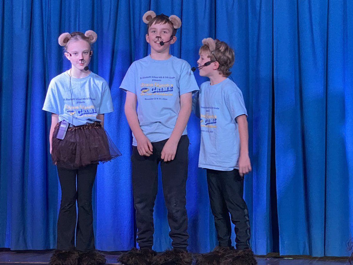 StEsRockville's tweet image. Bravo to our 4th &amp;amp; 5th graders on their fantastic performance of Once Upon a Crime – The Trial of Goldilocks! Your brought the story to life.

Thank you Ms. Gigi, Mrs. Zaudtke, &amp;amp; Mrs. Wilkins for making the play such a success.
#StElizabethSchool
#ADWcommUNITY