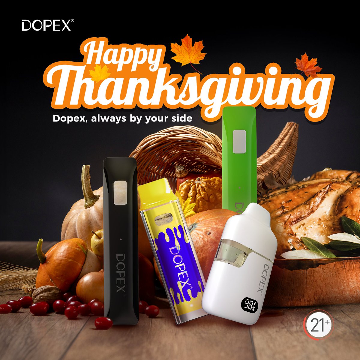 dopex_official's tweet photo. 🍂 This Thanksgiving, Embrace Your Calm 🍂

Grateful for the moments of relief and comfort that make this season so special. Wishing you a holiday filled with well-being.

Happy Thanksgiving from Dopex!

#gratitude#findyourcalm#thanksgiving2024#dopex#artandinnovation#yourchoice https://t.co/9flTtquSlq