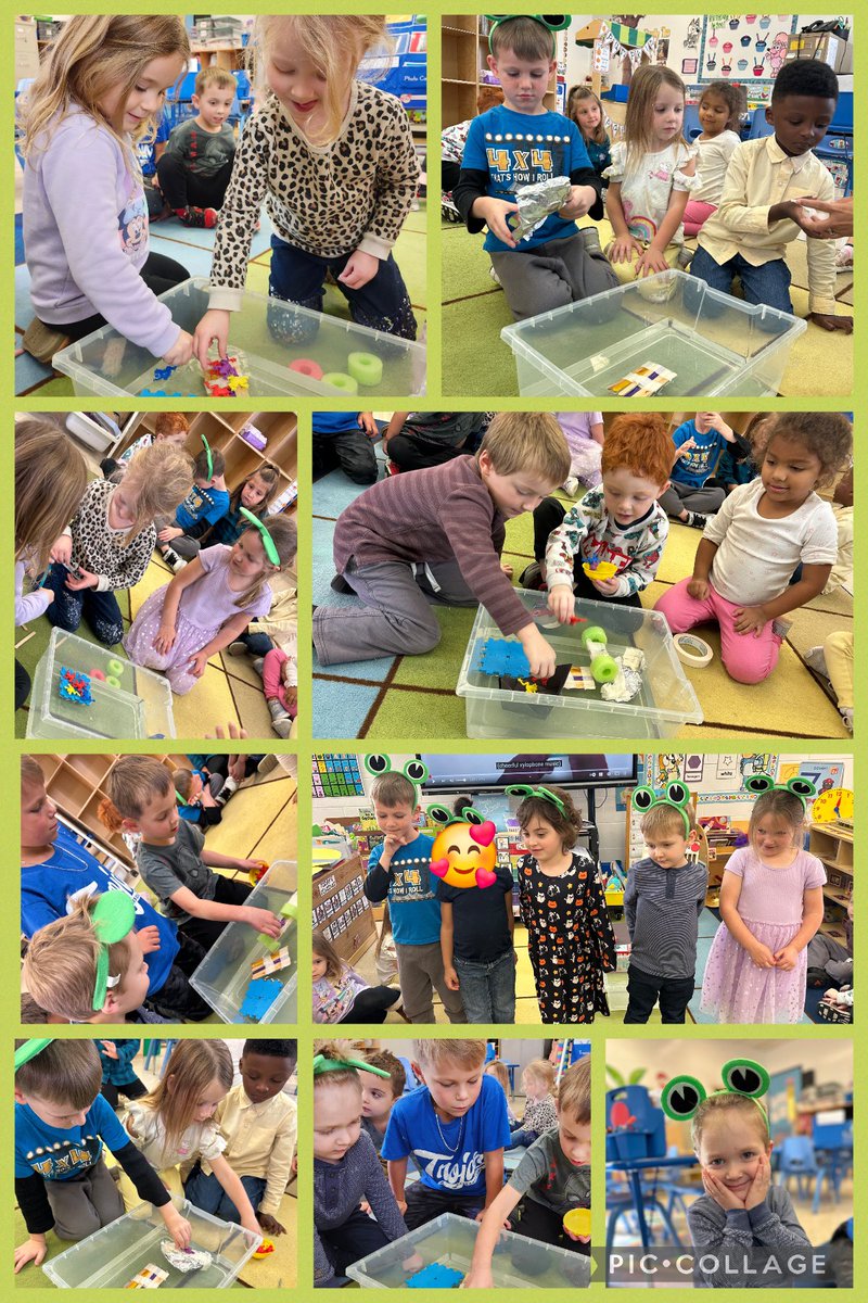 Five little speckled frogs at on a speckled log.🪵🐸 The #TinyTrojans in Jasmin Bensing’s class <a href="/NorthParkKids/">North Park Elementary School</a> had to put on their STEM hats &amp; problem solve ways to build a boat that would float with the frogs.👫🏽 #HCSDifferenceMakers #HCSPreschool #STEMLearning #ProblemSolving