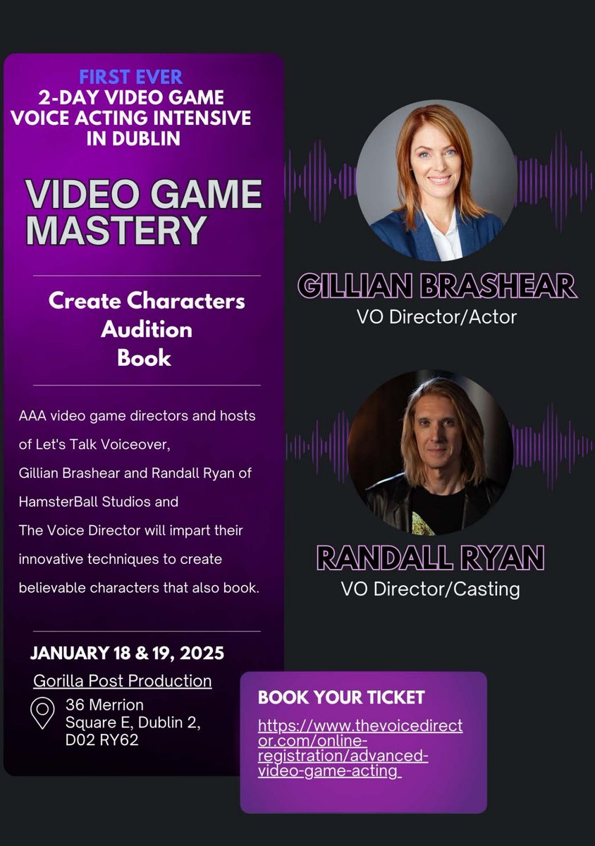 MarkCollinsVO's tweet photo. This is going to be an incredible event for any actors looking to immerse themselves into all things Video Games &amp; character acting. Sign up today, places are limited.... https://t.co/VyCGTKlBjd