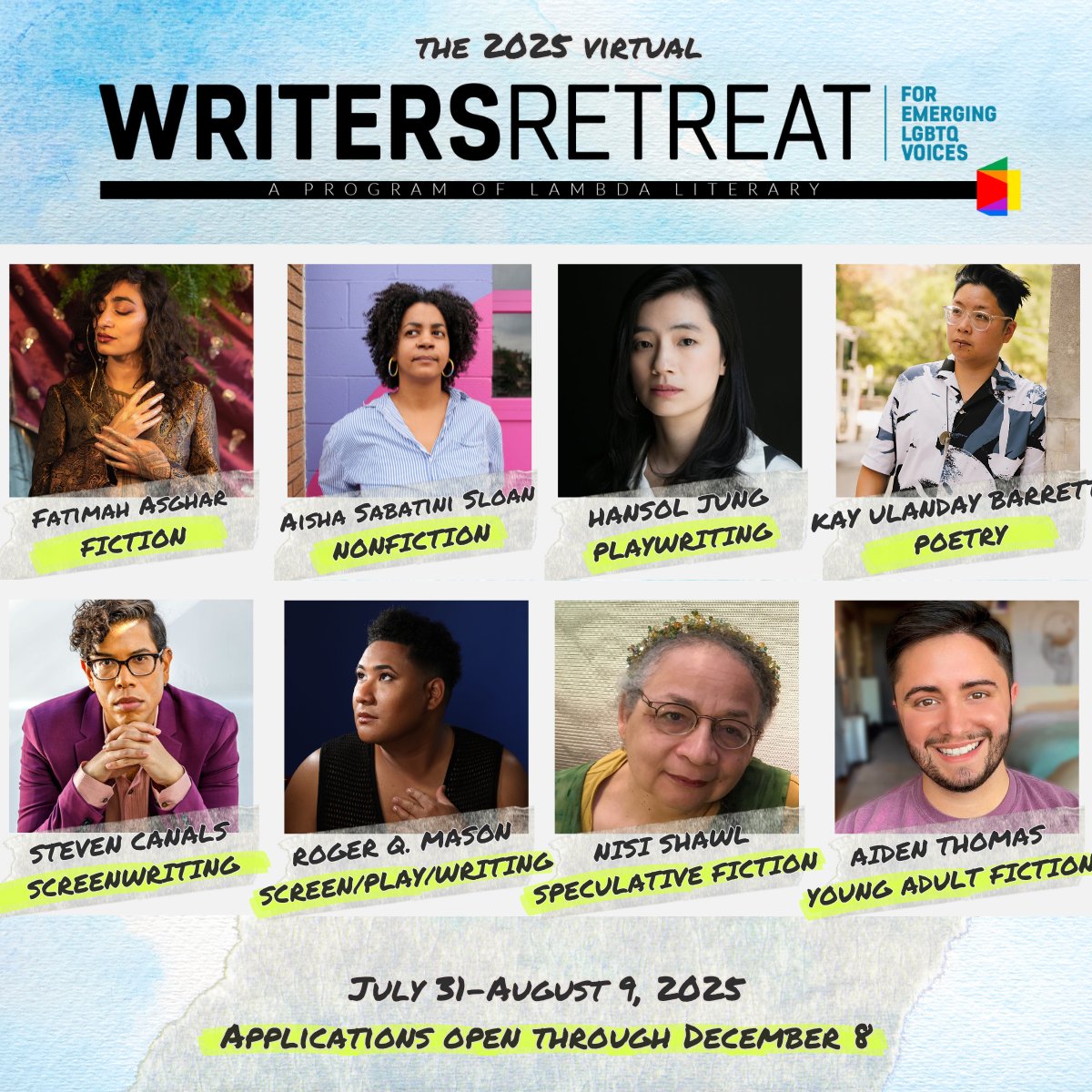 EnglishCon's tweet image. We are happy to support our partners, Lambda Literary! Apply today for their summer Writer&apos;s Retreat. #lambdaliterary #writersretreat