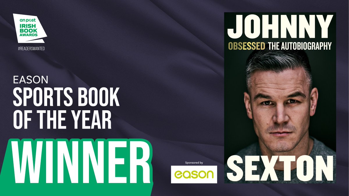 Postvox's tweet photo. Congratulations 📖🏆 to @JohnnySexton on winning the An Post Irish Book Award for Sports Book of the Year. We’re “Obsessed”! #ReadersWanted #AnPostIrishBookAwards https://t.co/jttWhggKGO