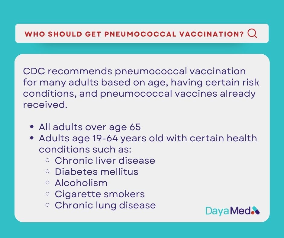 Dayamed2's tweet photo. 💉 Protect yourself from pneumonia, meningitis &amp; severe infections! Pneumococcal vaccines save lives—especially for adults 65+ &amp; those with chronic conditions. Talk to your doctor about PCV20 or PCV21 today!  #PublicHealth #DayaMed #PrescriptionHelp #MedicationManagement #Pharma https://t.co/xxajQwQv1n