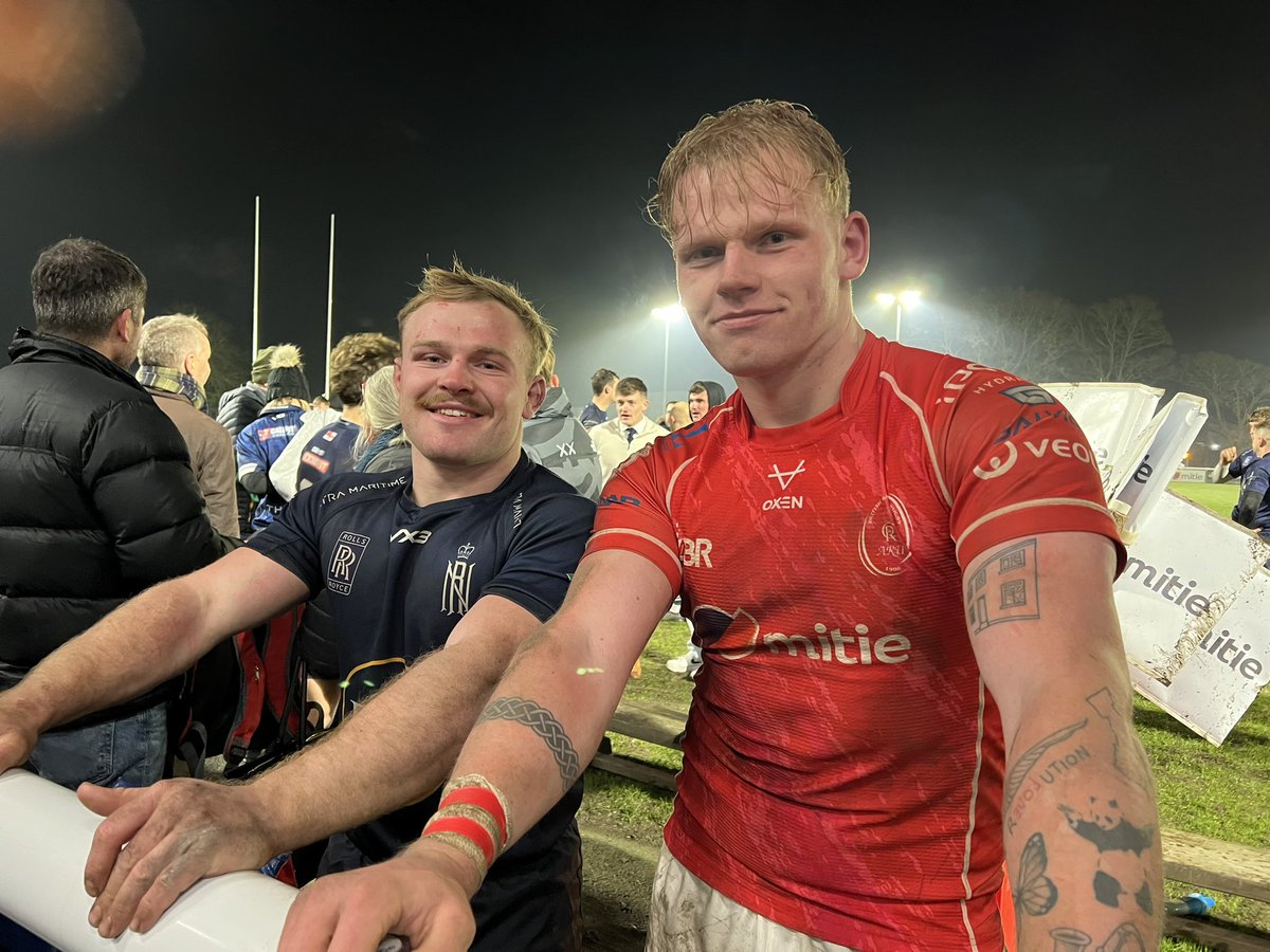 AntwisNicola's tweet image. Two @NBRFC ex-players and primary school mates met up again in the Army v Navy game at Aldershot.