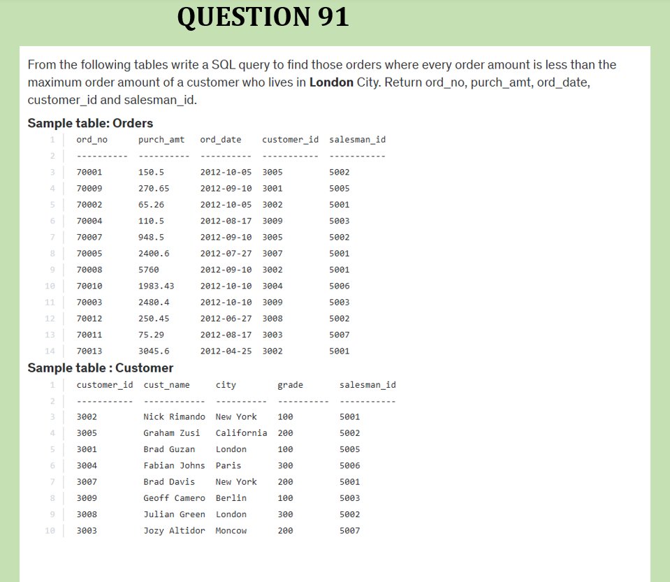 RebeccaOluwato3's tweet image. #MASTERSQL #Day91 #Question91 #LearnwithRebecca #100daysofSQLexercises