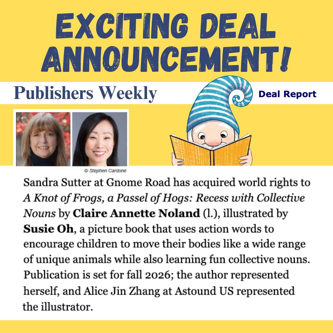 GnomeRoadPub's tweet photo. We are thankful for all our creatives, and we are excited to announce our newest collaboration with author @claire_noland &amp; illustrator Susie Oh! https://t.co/pSQegIM2Gc