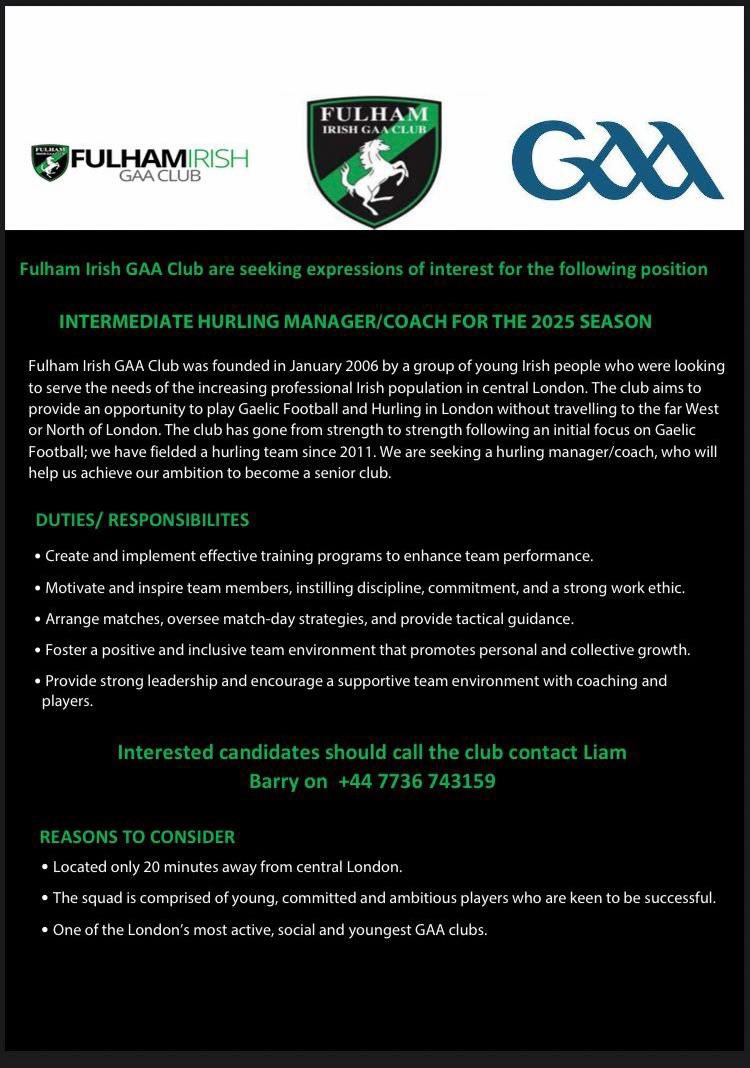 Fulham Irish GAA tweet media